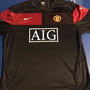 Nike Manchester United England Black 08/09 Alternate Training Jersey Men's XXL